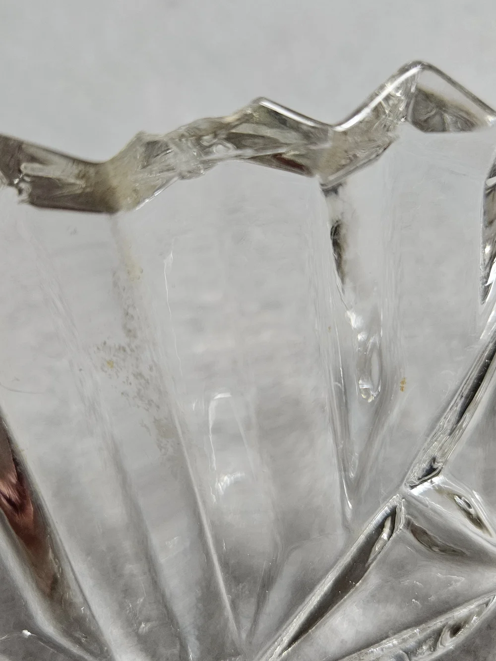 Vintage Clear Pressed Glass Fruit Plates